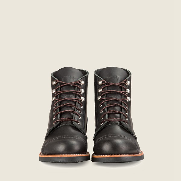 Red Wing Womens Iron Ranger - Short Boundary Leather - Heritage Boots Black - 3049SFYHN